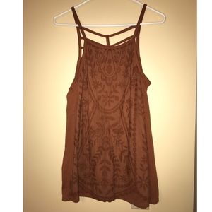 Rewind Rust Strappy Back Tank